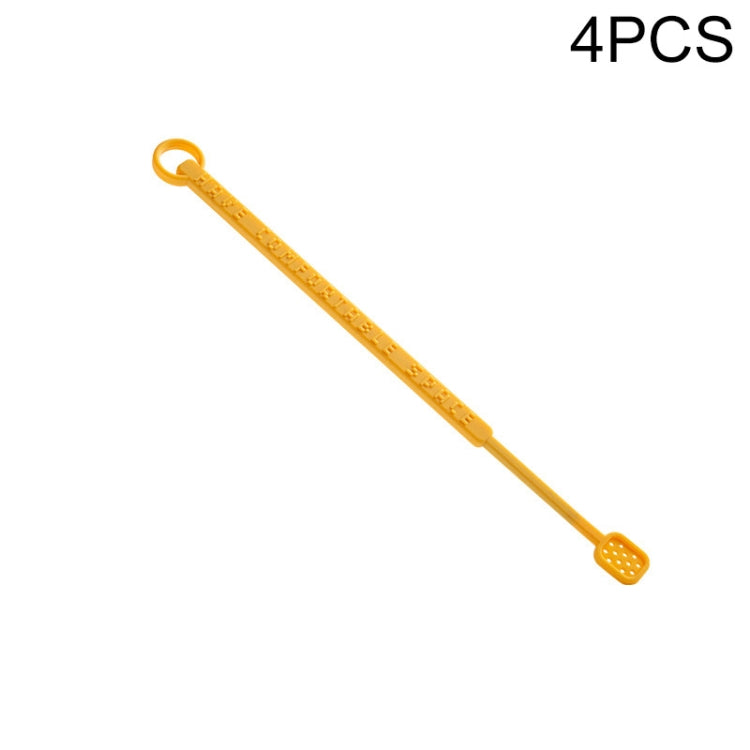 4 PCS Silicone Stir Stick Coffee Spoon Long Handle Cocktail Stick Cocktail Stirring Stick