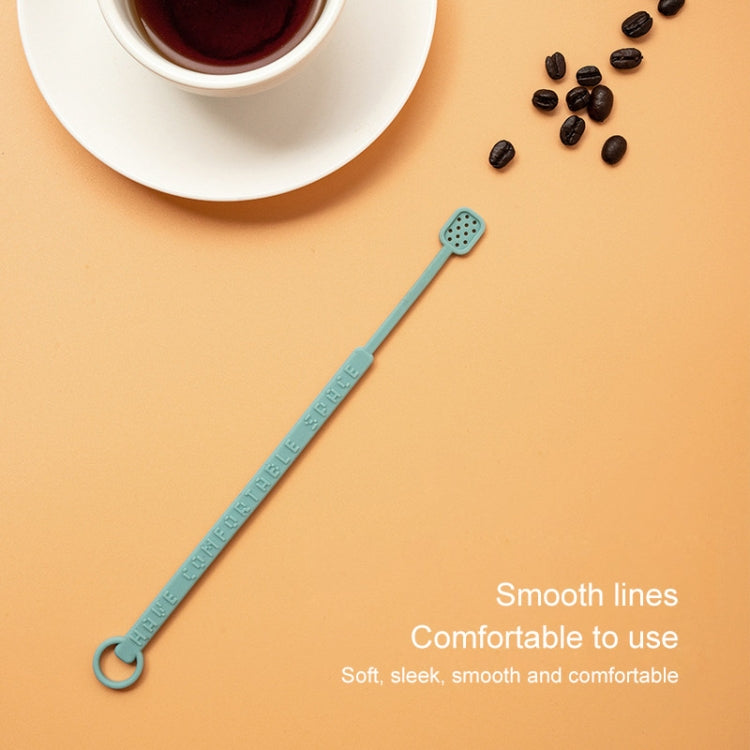 4 PCS Silicone Stir Stick Coffee Spoon Long Handle Cocktail Stick Cocktail Stirring Stick