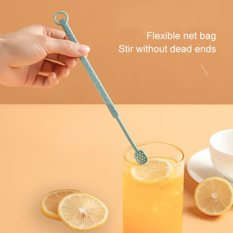4 PCS Silicone Stir Stick Coffee Spoon Long Handle Cocktail Stick Cocktail Stirring Stick