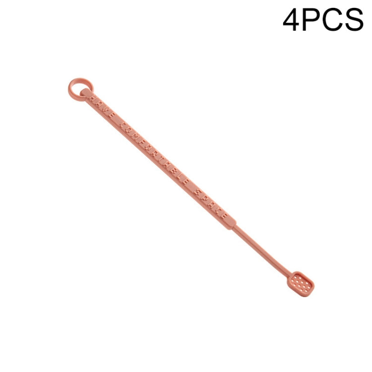 4 PCS Silicone Stir Stick Coffee Spoon Long Handle Cocktail Stick Cocktail Stirring Stick