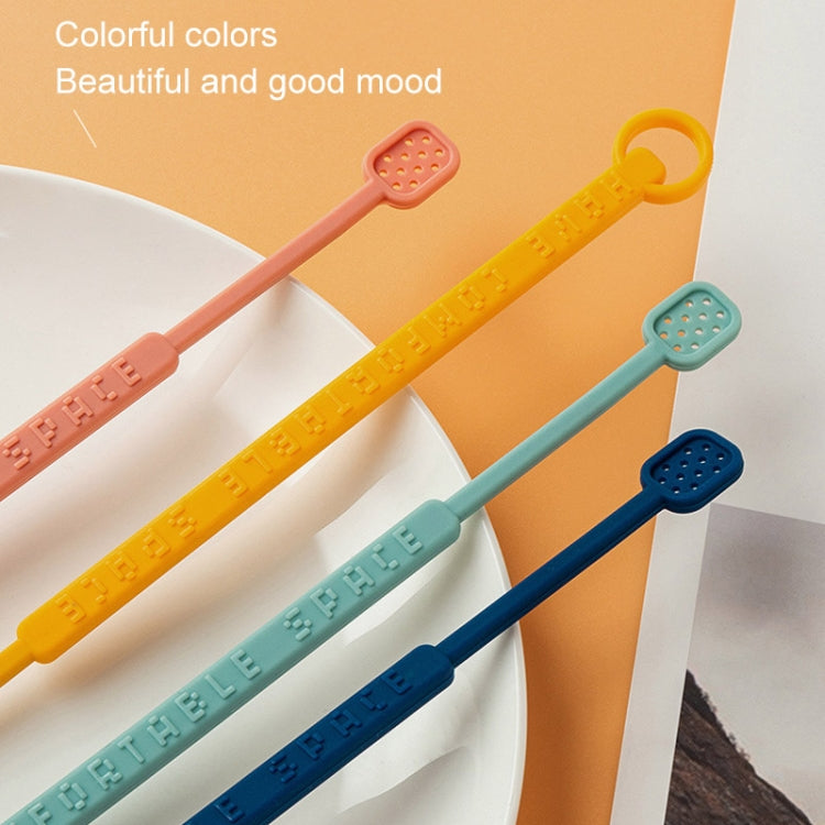 4 PCS Silicone Stir Stick Coffee Spoon Long Handle Cocktail Stick Cocktail Stirring Stick