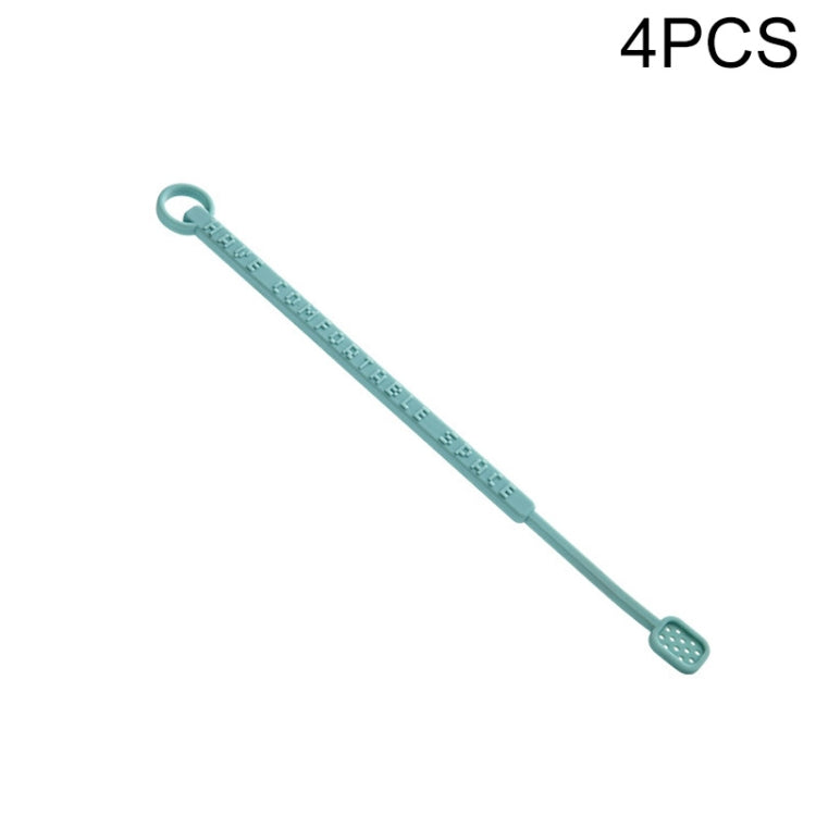 4 PCS Silicone Stir Stick Coffee Spoon Long Handle Cocktail Stick Cocktail Stirring Stick