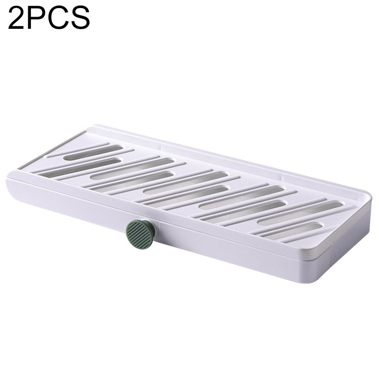 2 PCS Wall-Mounted Soap Dish Toilet Double Free Punch Soap Holder
