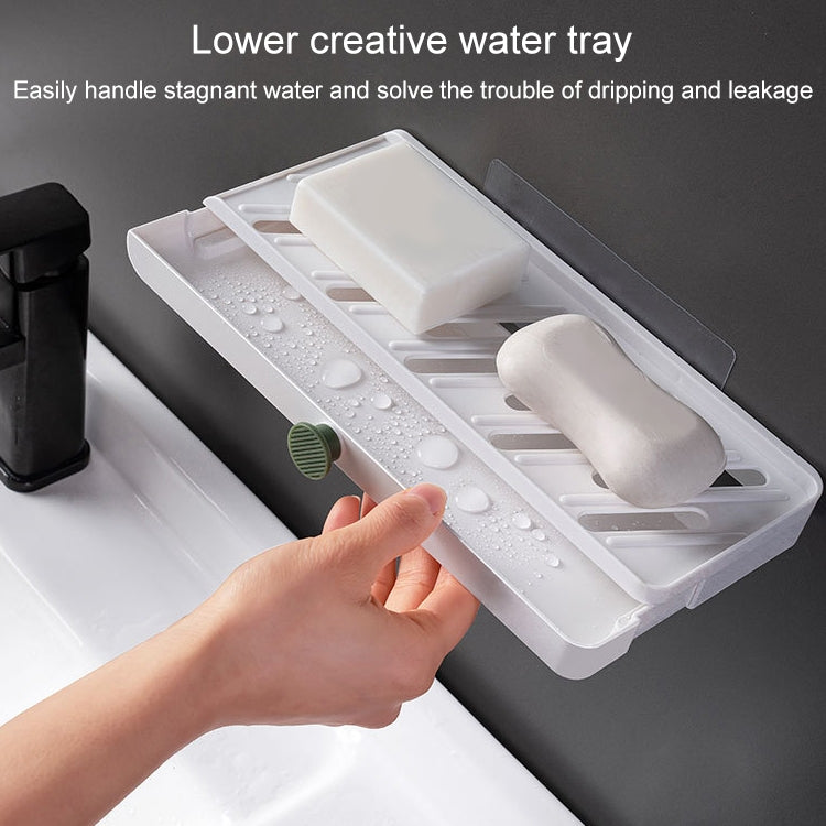 2 PCS Wall-Mounted Soap Dish Toilet Double Free Punch Soap Holder