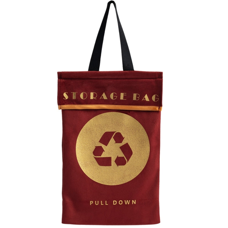 2 PCS Velvet Wall-Mounted Garbage Bag Storage Hanging Bag Multifunctional Storage Bag