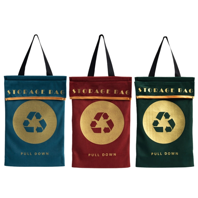2 PCS Velvet Wall-Mounted Garbage Bag Storage Hanging Bag Multifunctional Storage Bag