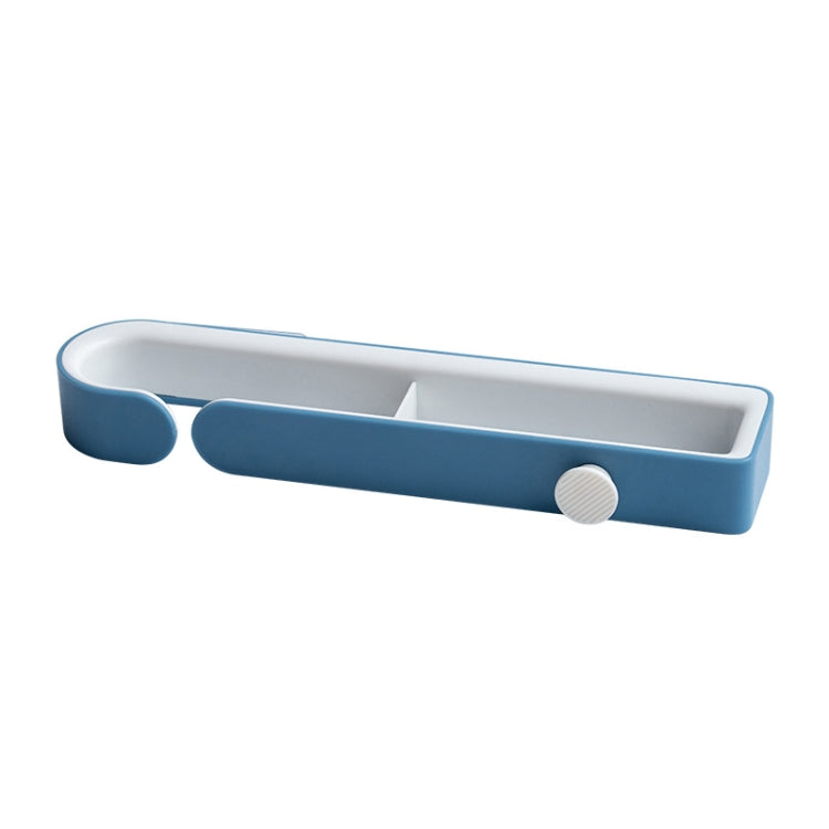 2 PCS Perforated Shoe Rack Dustproof Storage Rack(Blue+White)