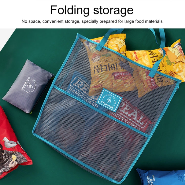 3 PCS Multifunctional Mesh Bag Storage Bag Portable And Carryable Hanging Bag For Fruit And Vegetable, Colour: Green (Small)