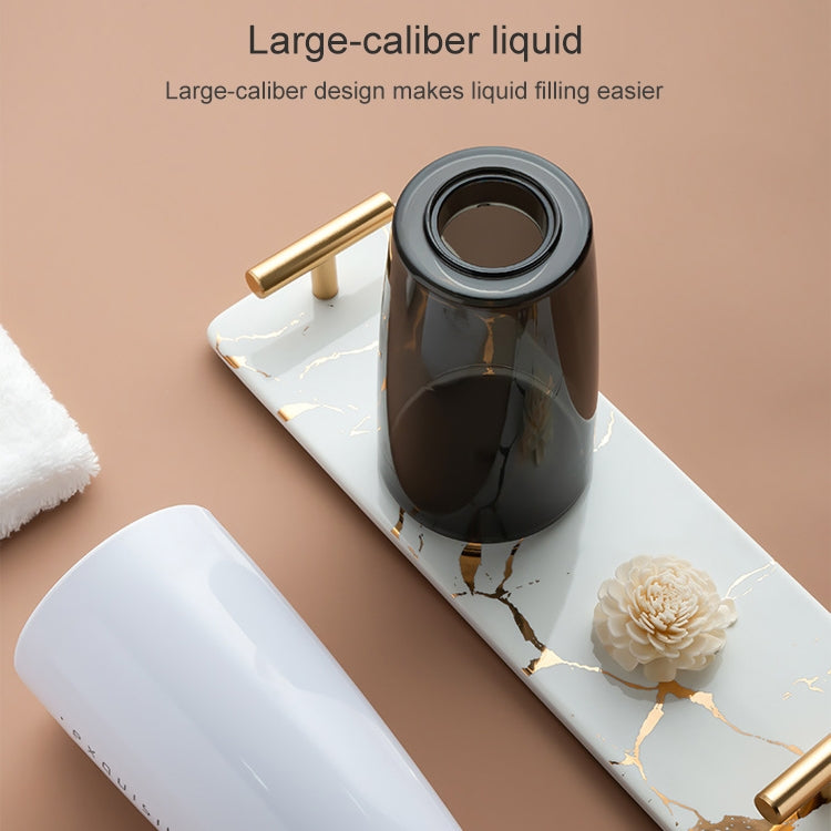 420ML Cosmetic Shampoo Hand Soap Press Type Travel Sub-Bottle(White)
