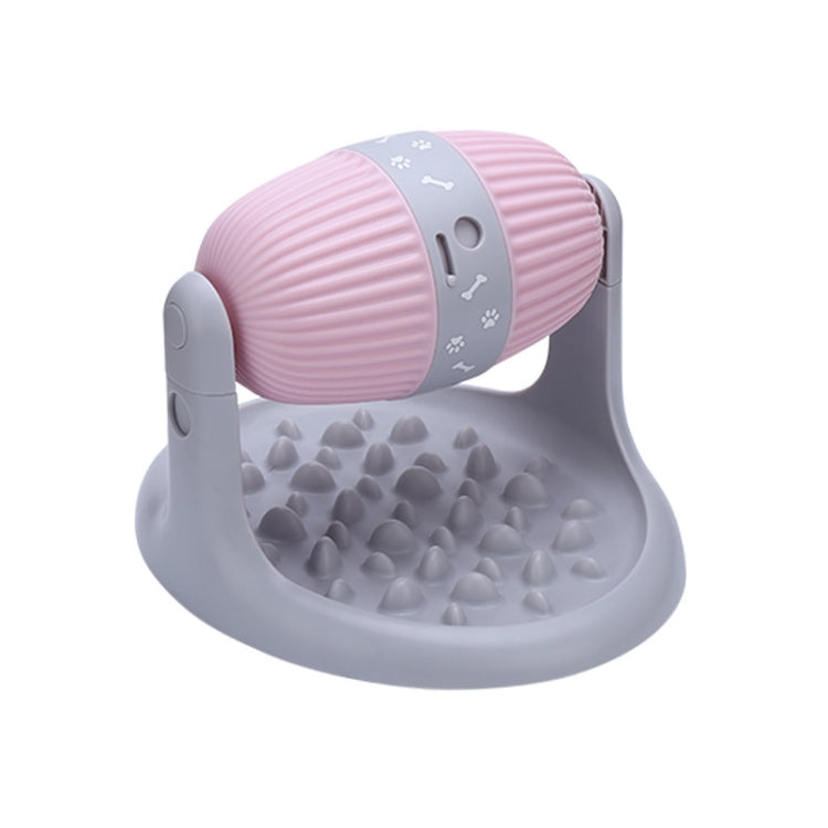 Pet Roller Type Food Leakage Device Dog Food Leakage Prevention & Anti-Choking Training Dog Feeder(Pink)