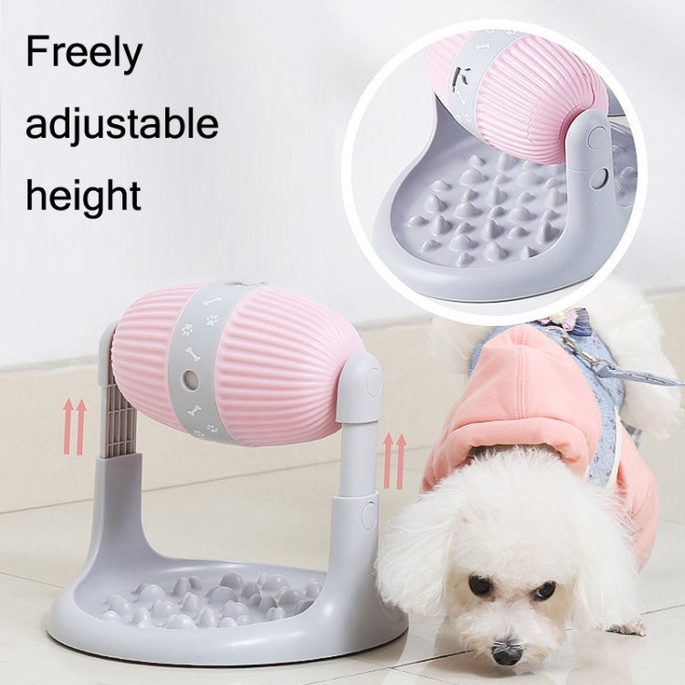 Pet Roller Type Food Leakage Device Dog Food Leakage Prevention & Anti-Choking Training Dog Feeder(Pink)