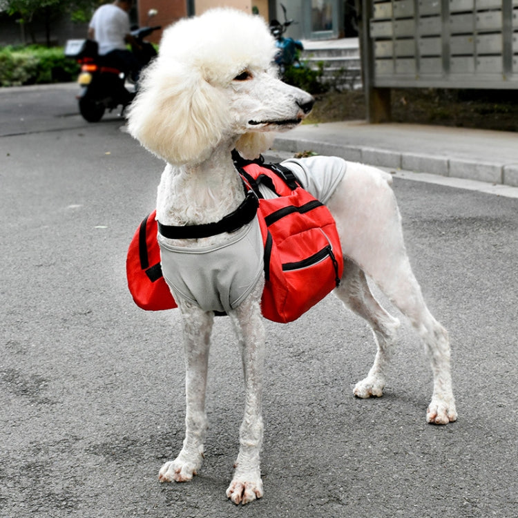 Pet Chest Backpack Multifunctional Outdoor Detachable Backpack For Dogs with Leash, Specification: S(Red)