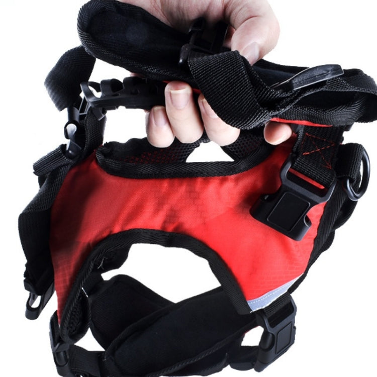 Pet Chest Backpack Multifunctional Outdoor Detachable Backpack For Dogs with Leash, Specification: M(Red)