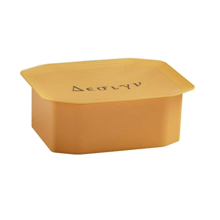 2 PCS Household Dustproof Desktop Storage Box Plastic Fruit Tray Snacks With Lid Storage Box