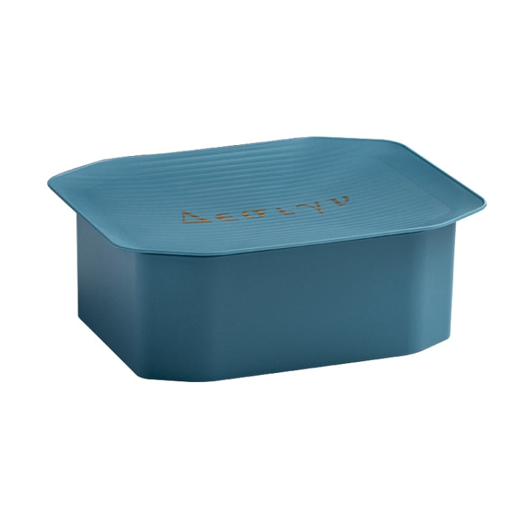 2 PCS Household Dustproof Desktop Storage Box Plastic Fruit Tray Snacks With Lid Storage Box