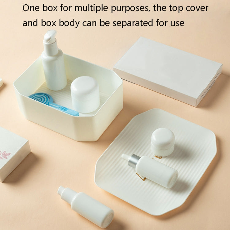 2 PCS Household Dustproof Desktop Storage Box Plastic Fruit Tray Snacks With Lid Storage Box