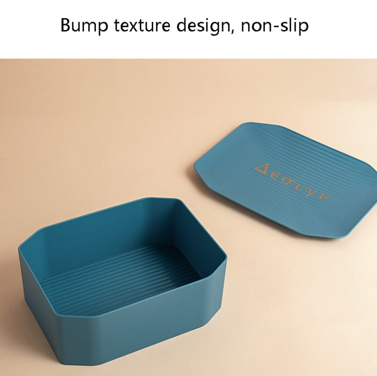 2 PCS Household Dustproof Desktop Storage Box Plastic Fruit Tray Snacks With Lid Storage Box
