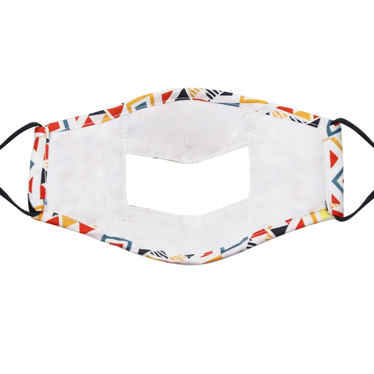 3 PCS Lip Language Transparent Visualization Cotton PET Printing Warm Face Shield