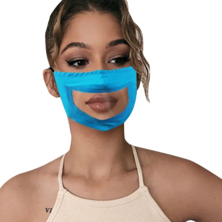 3 PCS Anti-Fog Lip Language Face Shield For The Deaf And Mute Solid Color Printing Face Shield