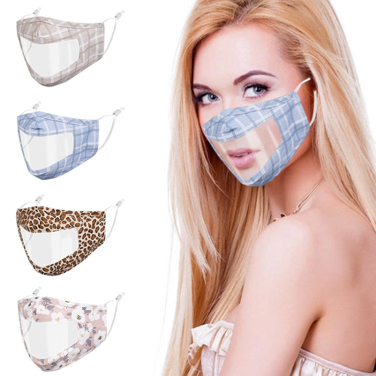 8 PCS  Lip-Speaking Face Shield Visualization Adult Printing Face Shield