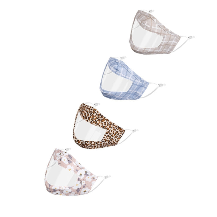 8 PCS  Lip-Speaking Face Shield Visualization Adult Printing Face Shield
