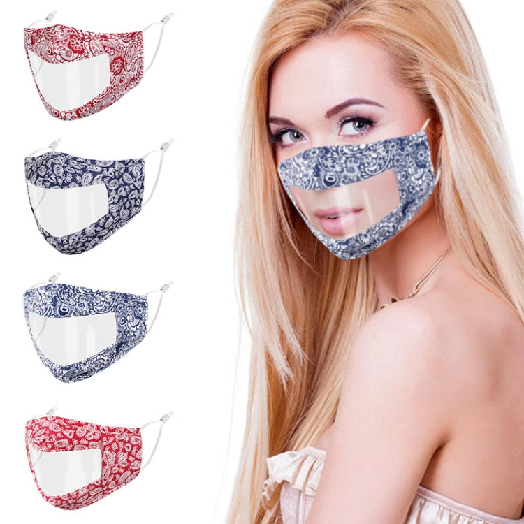 8 PCS  Lip-Speaking Face Shield Visualization Adult Printing Face Shield