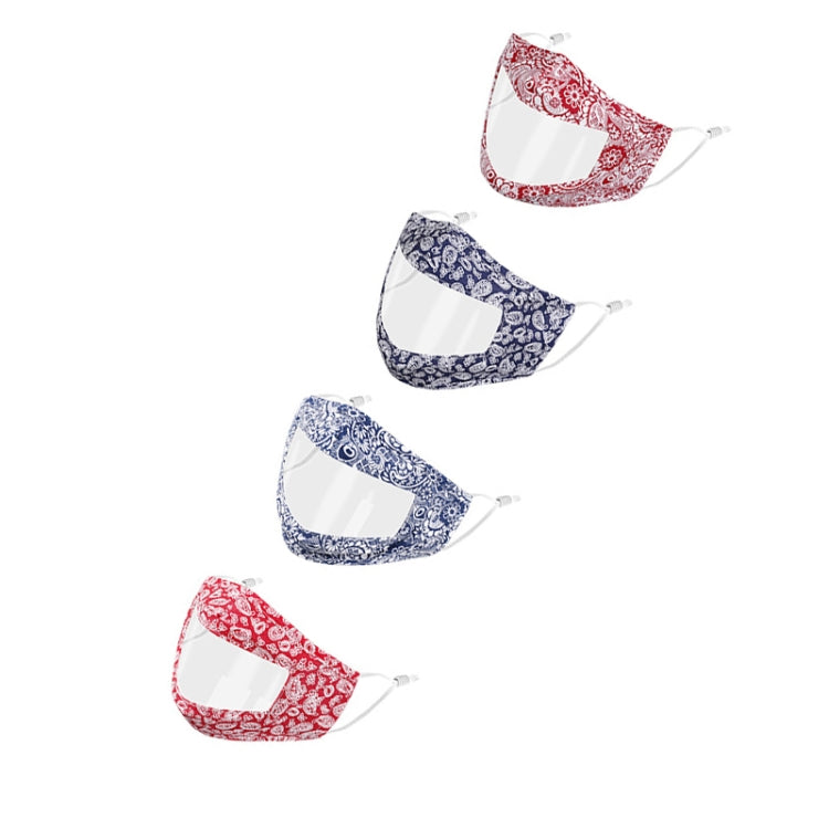 8 PCS  Lip-Speaking Face Shield Visualization Adult Printing Face Shield