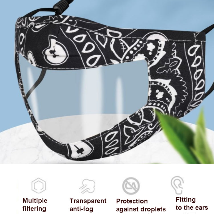 8 PCS  Lip-Speaking Face Shield Visualization Adult Printing Face Shield