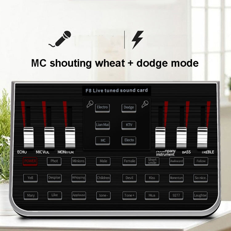 F8 Live Sound Card Mobile Computer General Anchor Smart Karaoke Sound Card
