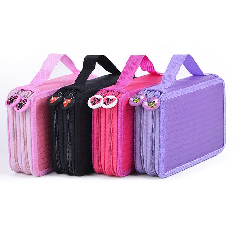 Square Two-Layer Sketch Colorful Lead 35-Hole Stationery Bag