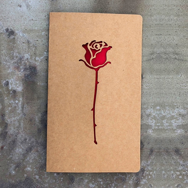 10 PCS Retro Kraft Paper Hollowed Love Greeting Card Valentine Day Message Card