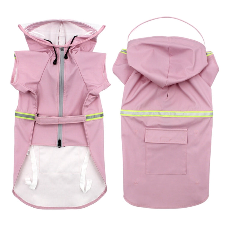 Pet Transparent Hat Raincoat Reflective Waterproof Dog Raincoat, Size: 2XL