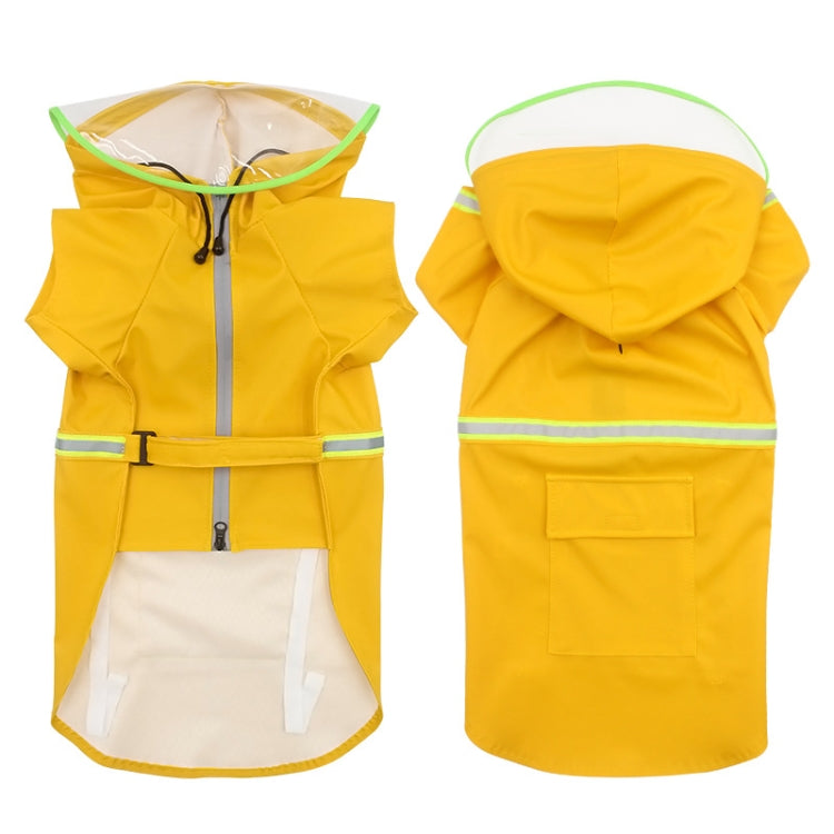 Pet Transparent Hat Raincoat Reflective Waterproof Dog Raincoat, Size: 5XL