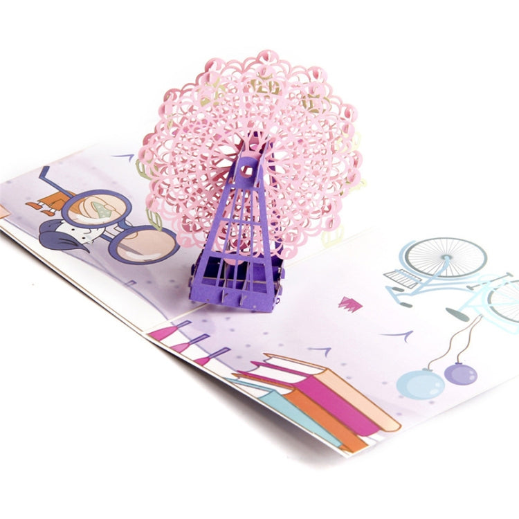 Color Ferris Wheel Three-Dimensional Greeting Card 3D Handmade Card