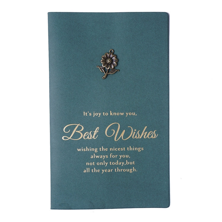 10 PCS Retro Metal Folding Hot Stamping Thank You Card Handmade Birthday Card Valentine Day Card