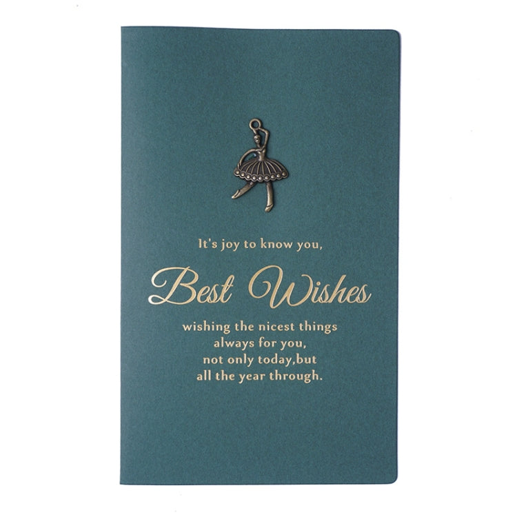 10 PCS Retro Metal Folding Hot Stamping Thank You Card Handmade Birthday Card Valentine Day Card