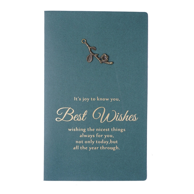 10 PCS Retro Metal Folding Hot Stamping Thank You Card Handmade Birthday Card Valentine Day Card