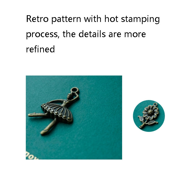 10 PCS Retro Metal Folding Hot Stamping Thank You Card Handmade Birthday Card Valentine Day Card