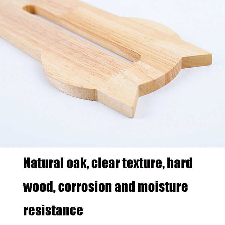Pet Waterer Solid Wood Frame Hanging Water Bottle, Random Color Delivery, Specification: Oak + Drinker Green
