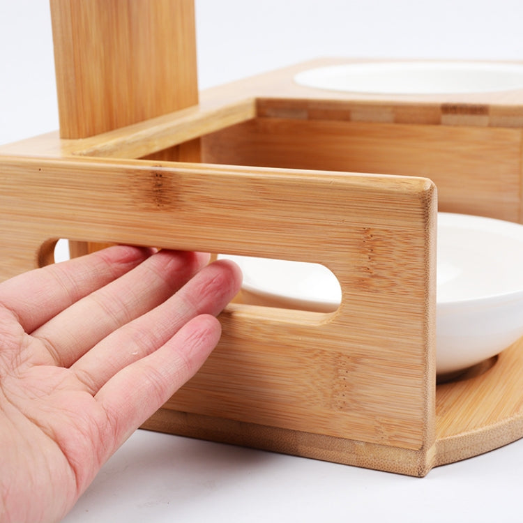 Pet Solid Wood Vertical Automatic Drinking Bowl For Cats And Dogs, Color Random Delivery, Specification: Drawer+Waterer Board