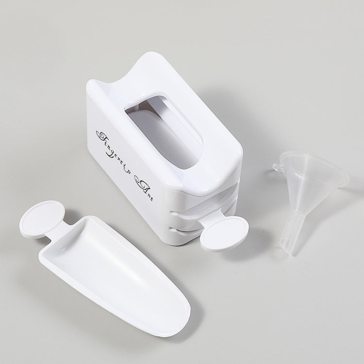 3 PCS Nail Art Double-Layer Powder Jewelry Recycling Box Portable Infiltration Powder Container Manicure Tool