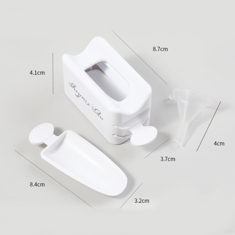 3 PCS Nail Art Double-Layer Powder Jewelry Recycling Box Portable Infiltration Powder Container Manicure Tool