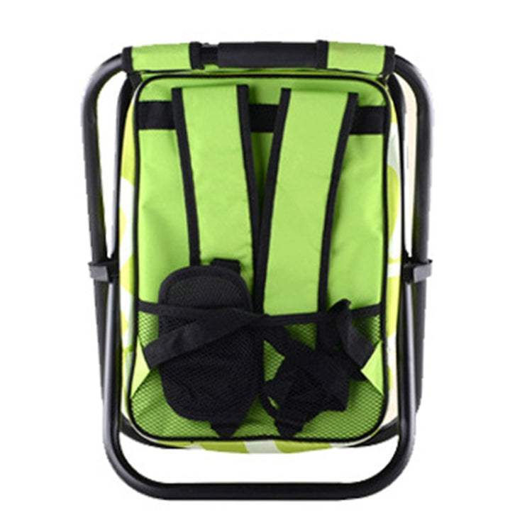 Outdoor Portable Picnic Chair Leisure Fishing Stool Folding Backpack Chair(Green)