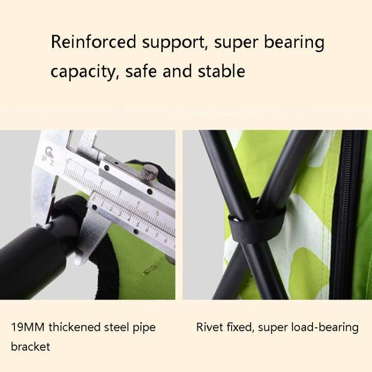 Outdoor Portable Picnic Chair Leisure Fishing Stool Folding Backpack Chair(Green)