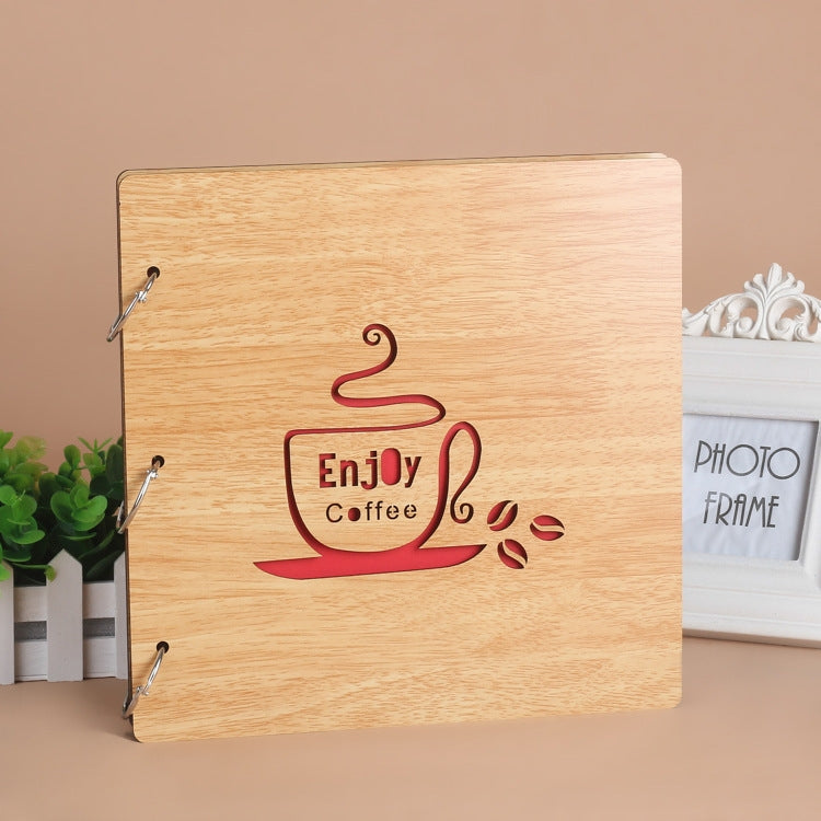 2 PCS 16 Inch Mahogany DIY Photo Album Commemorative Loose-Leaf Photo Album Creative Gift
