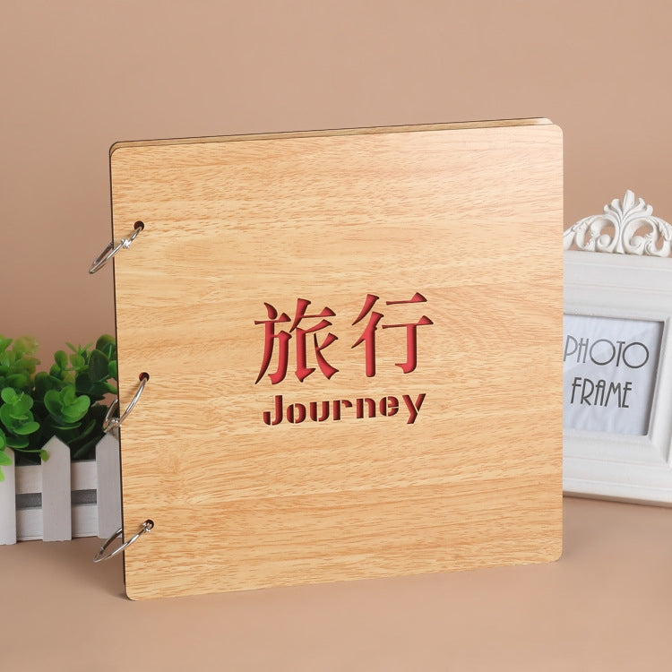 2 PCS 16 Inch Mahogany DIY Photo Album Commemorative Loose-Leaf Photo Album Creative Gift