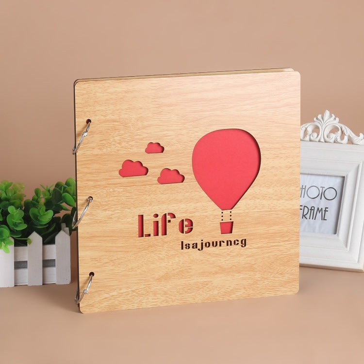 2 PCS 16 Inch Mahogany DIY Photo Album Commemorative Loose-Leaf Photo Album Creative Gift