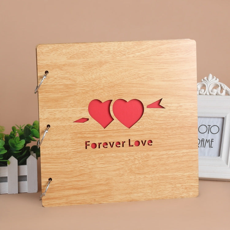 2 PCS 16 Inch Mahogany DIY Photo Album Commemorative Loose-Leaf Photo Album Creative Gift