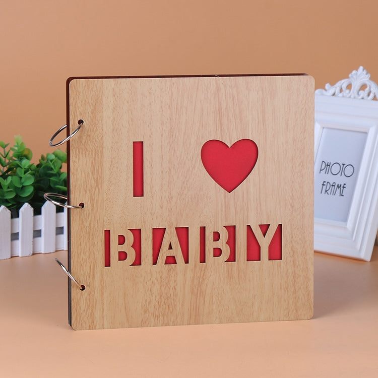 2 PCS 16 Inch Mahogany DIY Photo Album Commemorative Loose-Leaf Photo Album Creative Gift