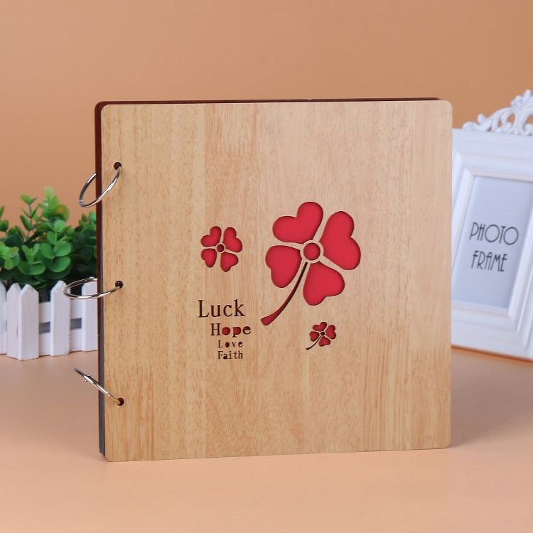 2 PCS 16 Inch Mahogany DIY Photo Album Commemorative Loose-Leaf Photo Album Creative Gift